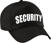 Zwarte security verkleed pet / baseball cap voor jongens en meisjes - verkleedhoofddeksel