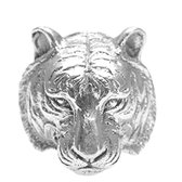 Unieke echt zilveren ring met tijger