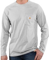 Force Cotton L-S Heather Grey T-Shirt Heren XXL