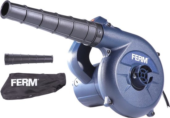 FERM - EBM1003 - Elektrische - luchtblazer - en - Stofzuiger - 400W - Volume - 3m³/min - Instelbare snelheid - 6000 - 1400/min - Schakelaar vast te zetten - Afneembare luchtpijp - 3m lange kabel - Afneembare stofzak - 25mm pijp diameter - Handig!