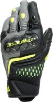 DAINESE CARBON 3 SHORT BLACK CHARCOAL GRAY FLUO YELLOW MOTORCYCLE GLOVES 2XL