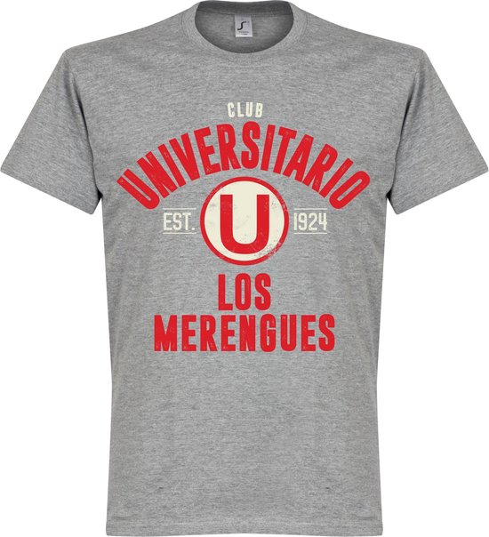 Universitario Established T-Shirt - Grijs - XXXL
