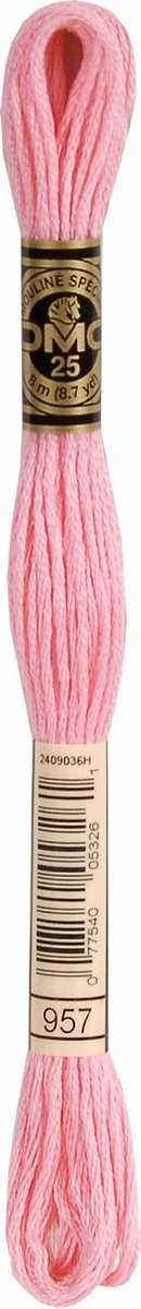 DMC Borduurzijde 957 Licht Roze Bloem