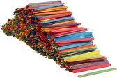 2000 pièces de bois artisanal coloré - Bâtonnets de popsicle - Matériaux de loisirs en bois