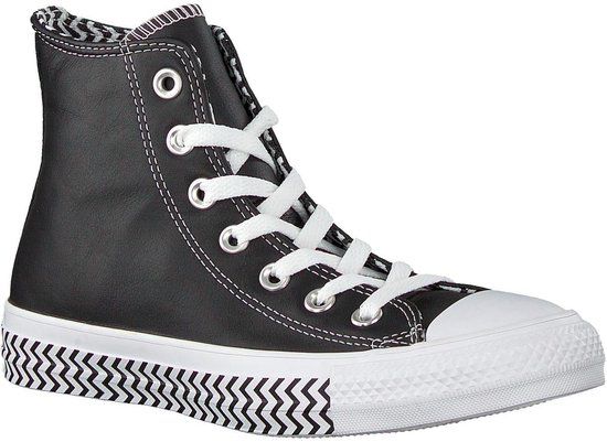 Converse Dames Hoge sneakers Chuck Taylor All Star Hi - Zwart - Maat 39 | bol.com