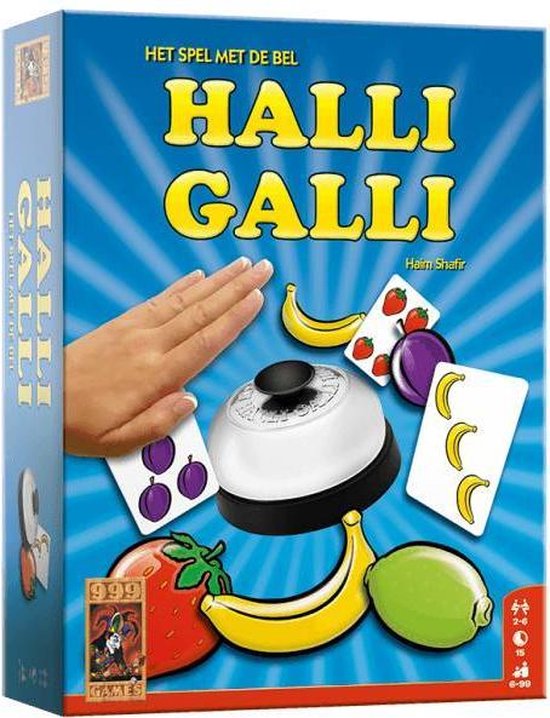 999 Games - Halli Galli - Actiespel - Het spel met de bel - Kinderspel - Gezelschapsspel - Familiespel - Reactiespel - Klein cadeautje