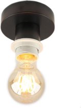 QAZQA combi - Moderne Plafondlamp - 1 lichts - Ø 100 mm - Zwart - Woonkamer | Slaapkamer | Keuken