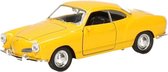 Modelauto Karmann-Ghia Coupe geel 11,3 cm - speelgoed auto schaalmodel