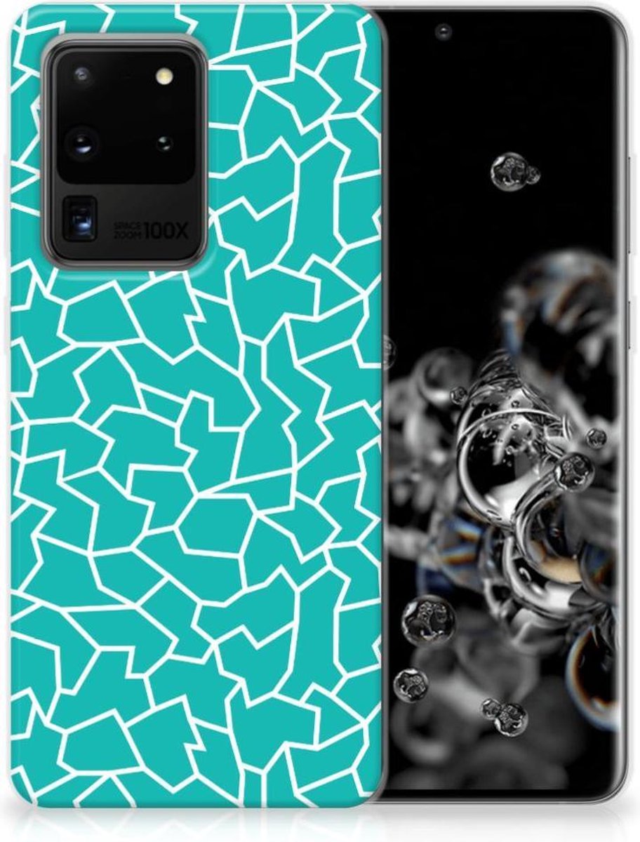 Samsung Galaxy S20 Ultra Hoesje maken Cracks Blue