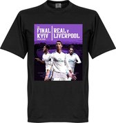 Real Madrid Road To Kiev 2018 Finale T-Shirt -  Zwart - 5XL