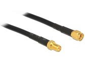 DeLOCK 15m CFD200 câble coaxial RP-SMA Noir