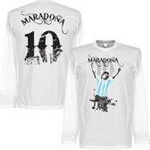 Maradona No. 10 Longsleeve T-Shirt - XXL