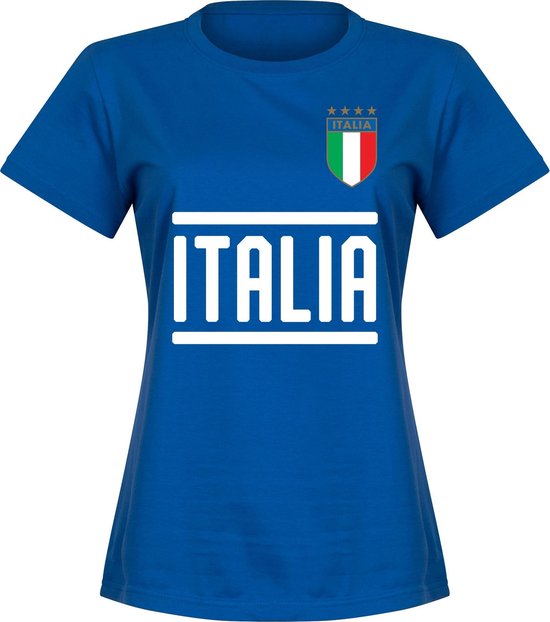 Italië Dames Team T-Shirt - Blauw - L