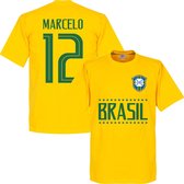 Brazilie Marcelo 12 Team T-Shirt - Geel - XS