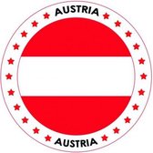 75x Bierviltjes Oostenrijk thema print - Onderzetters Oostenrijkse vlag - Landen decoratie feestartikelen