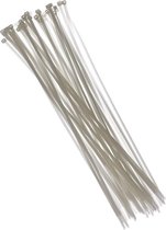 Tiewraps 40 cm - Wit - 100 stuks - Kabelbinders - Witte tie wraps - Klus materiaal benodigdheden