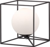 LED Tafellamp - Trion Gebia - E14 Fitting - Vierkant - Mat Zwart - Aluminium - BSE