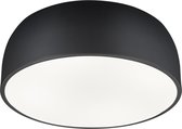 LED Plafondlamp - Plafondverlichting - Trion Barnon - E27 Fitting - 4-lichts - Rond - Mat Zwart - Aluminium - BES LED