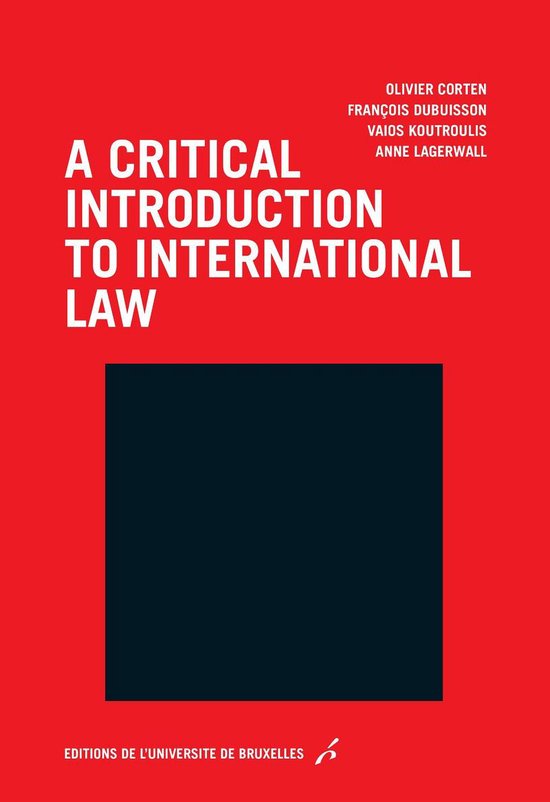 A critical introduction to international law - cover