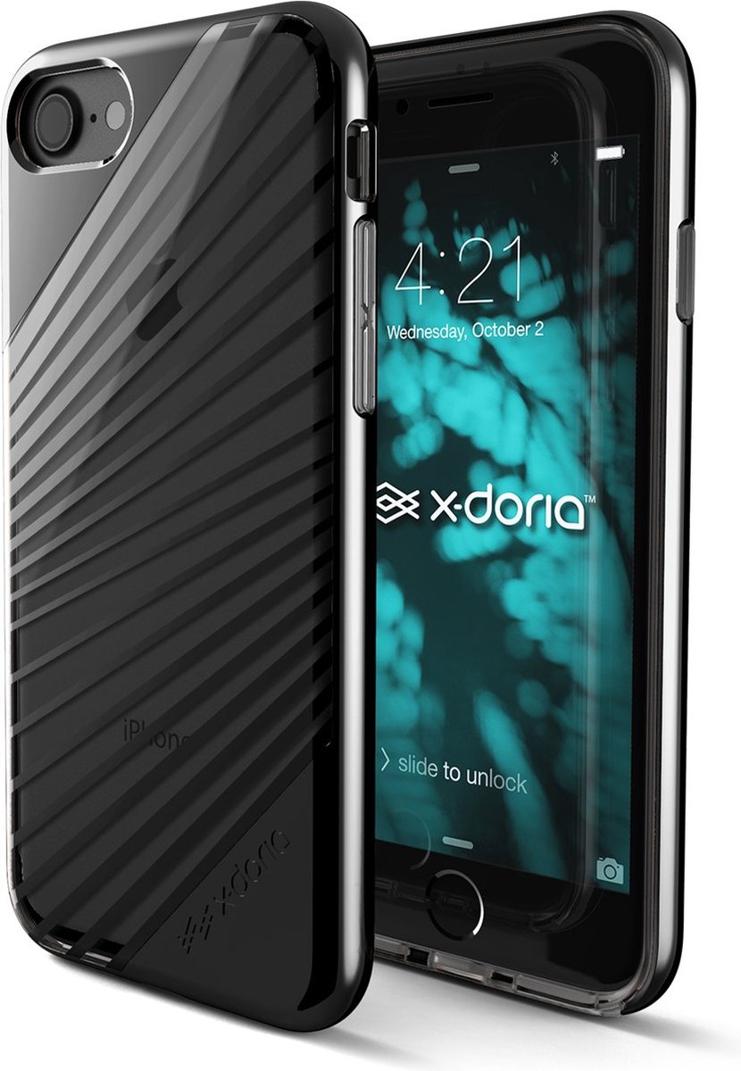 X-Doria Revel lux cover rays - zwart -geschikt voor iPhone SE 2020/2022 en 7/8