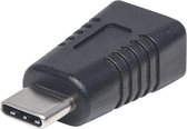 MH USB Adapter, USB TypeC Male/ USB Mini B Female, black, Bag
