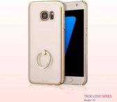 Xundd Landscape Ultra Clear Slim Case X Ring Stand voor Samsung Galaxy S7 Goud Holster