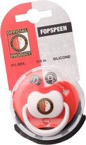 Feyenoord Fopspeen Logo, rood/wit