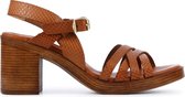 Red Rag Vrouwen Leren    Sandalen / Damesschoenen 79254 - Cognac - Maat 37