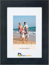 Brede Houten Wissellijst - Fotolijst - 50x70 cm - Ontspiegeld Kunstglas - Zwart - 39 mm