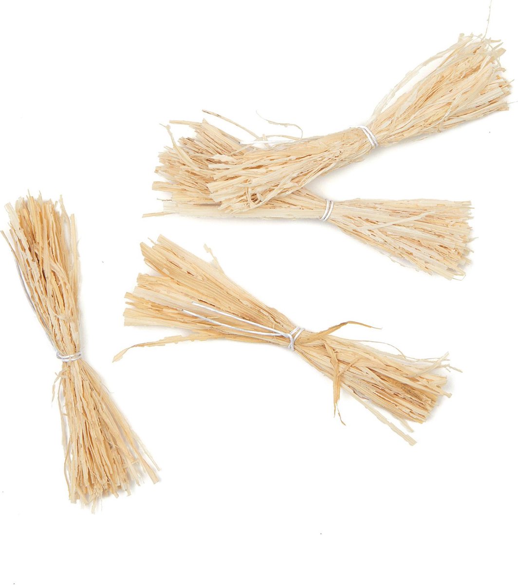 HOBI - 12 stroboeketten 8 cm voor rustieke decoratie