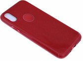 Rood Glitter TPU Hoesje iPhone X / Xs