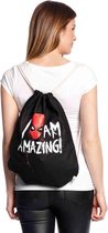 Marvel SpiderMan Gymtas/Rugtas -One size- Amazing Zwart