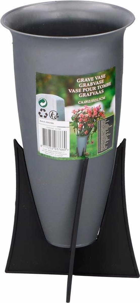 Set van 2 kunstgraf, gedenkteken, bloemen, begraafplaats, bloemen, rozenboeket met vaas voor begraafplaats, kerkhof, grafstenen, decoratie (geel-24H