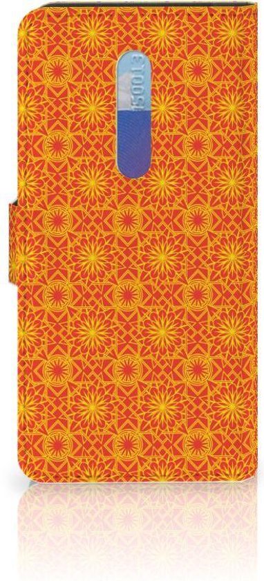 PU Premium Housse pour Xiaomi Redmi K20 Pro Portefeuille Batik Orange
