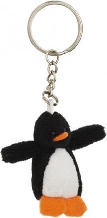 2x Pluche pinguin knuffel sleutelhanger 6 cm - Speelgoed dieren sleutelhangers