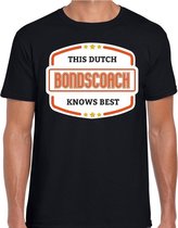 Oranje / Holland supporter bondscoach t-shirt zwart voor heren XL