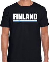 Finland supporter t-shirt zwart voor heren 2XL