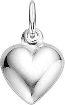 Lucardi Dames Zilveren hanger hart bol - Hanger - 925 Zilver - Zilverkleurig