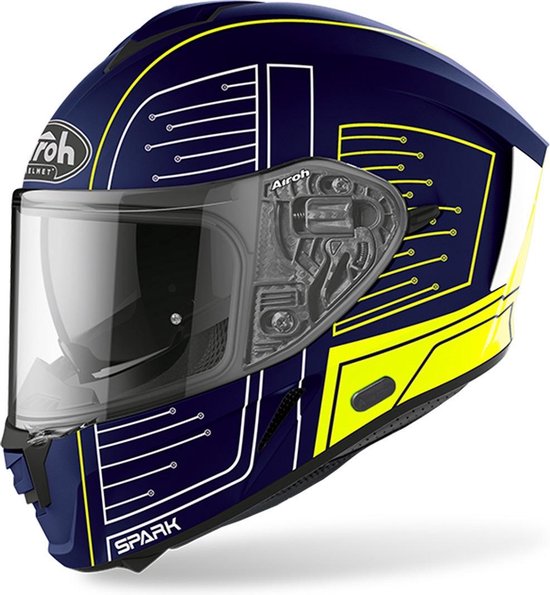 Airoh Spark Cyrcuit Blue Matt Full Face Helmet M