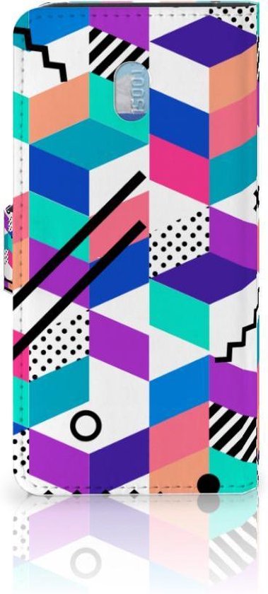 Cuir PU Portefeuille pour Xiaomi Redmi 8A Coque Blocs Colorés