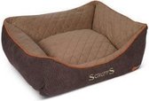 Scruffs Thermal Box Bed - Warme Hondenmand voor Koude Dagen met Superzachte Fleece hoes - Kleur: Bruin, Maat: Extra Large