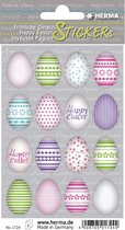 HERMA 1724 Stickers Décor Pasen Vrolijk pasen gekleurde eieren