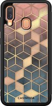 Samsung A40 hoesje - Cubes art | Samsung Galaxy A40 case | Hardcase backcover zwart
