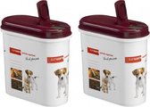 2x Conteneur de nourriture pour animaux Sunware 700 grammes - Boîte à saupoudrer pour aliments et bonbons 2200 ml