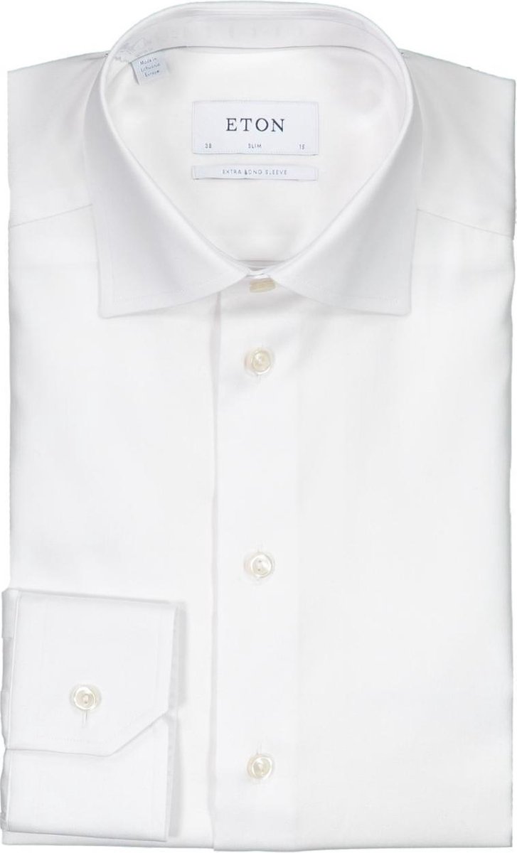 Eton Overhemd Wit Getailleerd - Maat EU43 - Mannen - Never out of stock Collectie - Katoen