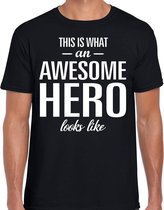 Awesome hero cadeau t-shirt zwart voor heren 2XL