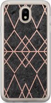 Samsung Galaxy J5 2017 siliconen hoesje - Abstract rose gold