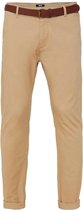 WE Fashion Heren effen skinny fit chino - Maat W28 X L32