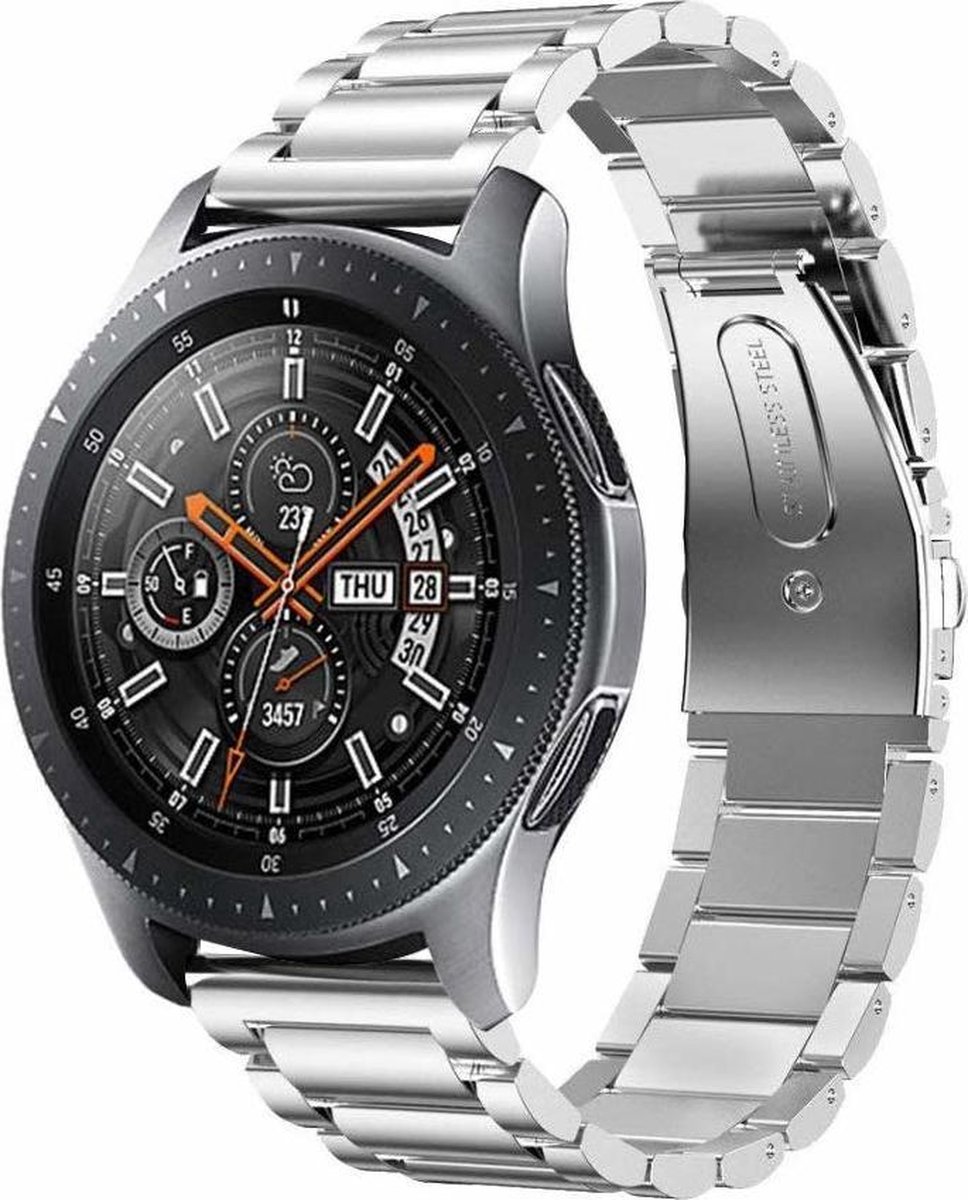 Strap-it Samsung Galaxy Watch stalen band 46mm - zilver | bol.com