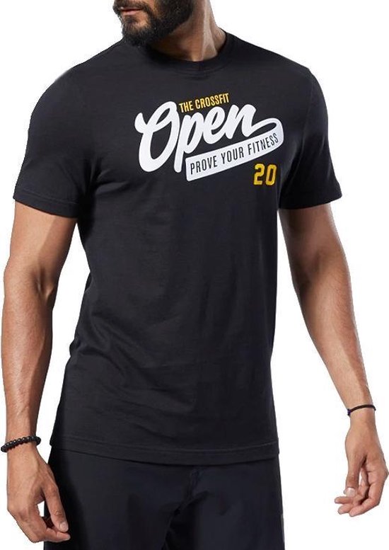 Reebok CrossFit Open Tee FP9336, Mannen, Zwart, T-shirt maat: XXL EU | bol